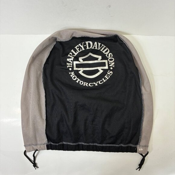 VTG Y2K Harley-Davidson Black Mesh Helmet Bag w/ Drawstrings – Logo Print - Picture 4 of 9